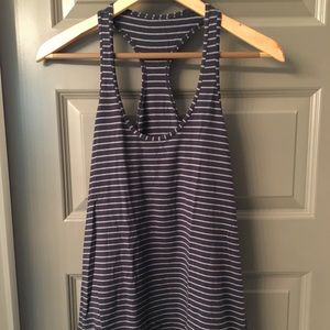 lululemon cool racerback 12 - navy/silver stripe